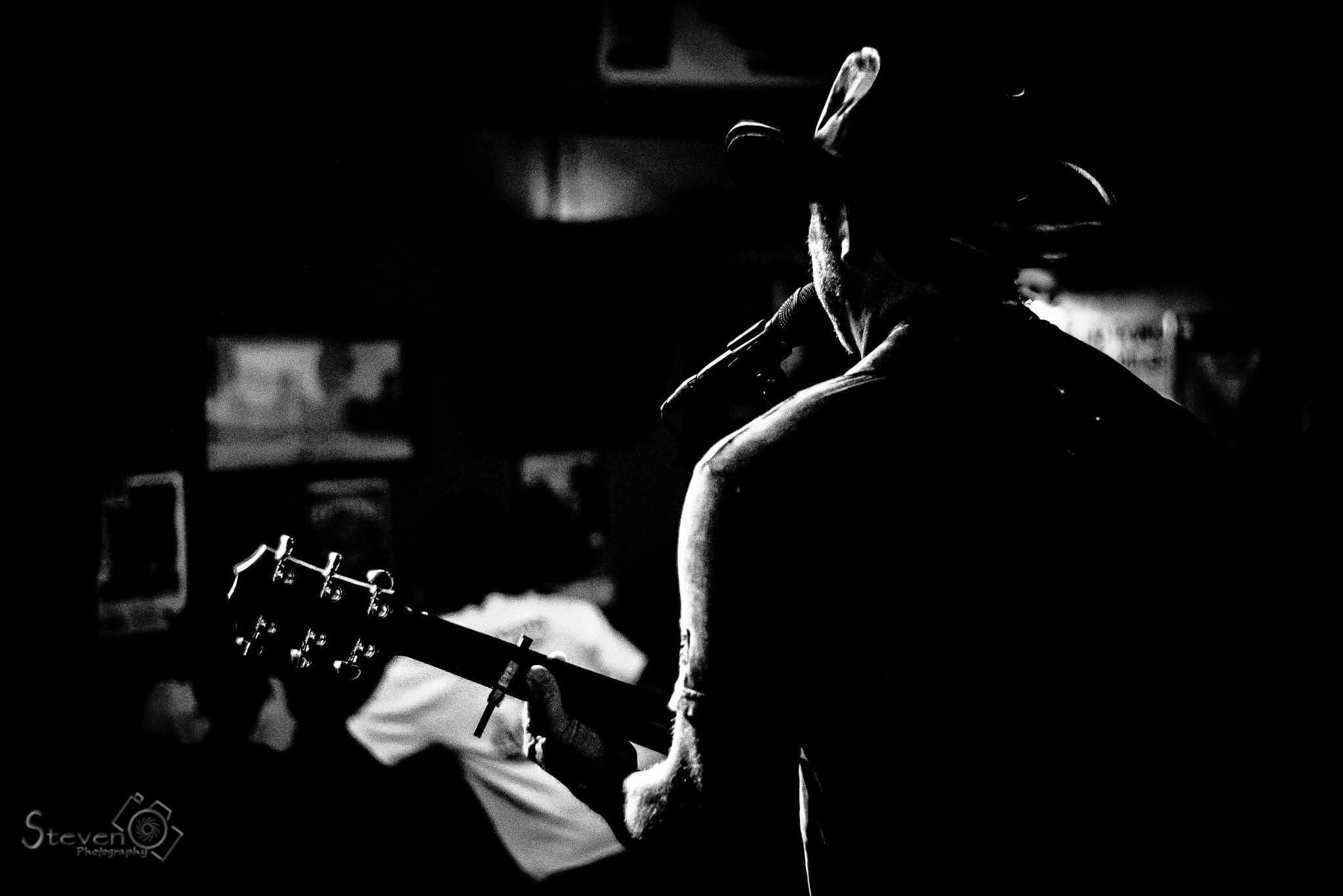 Drummer in the studio with headphones