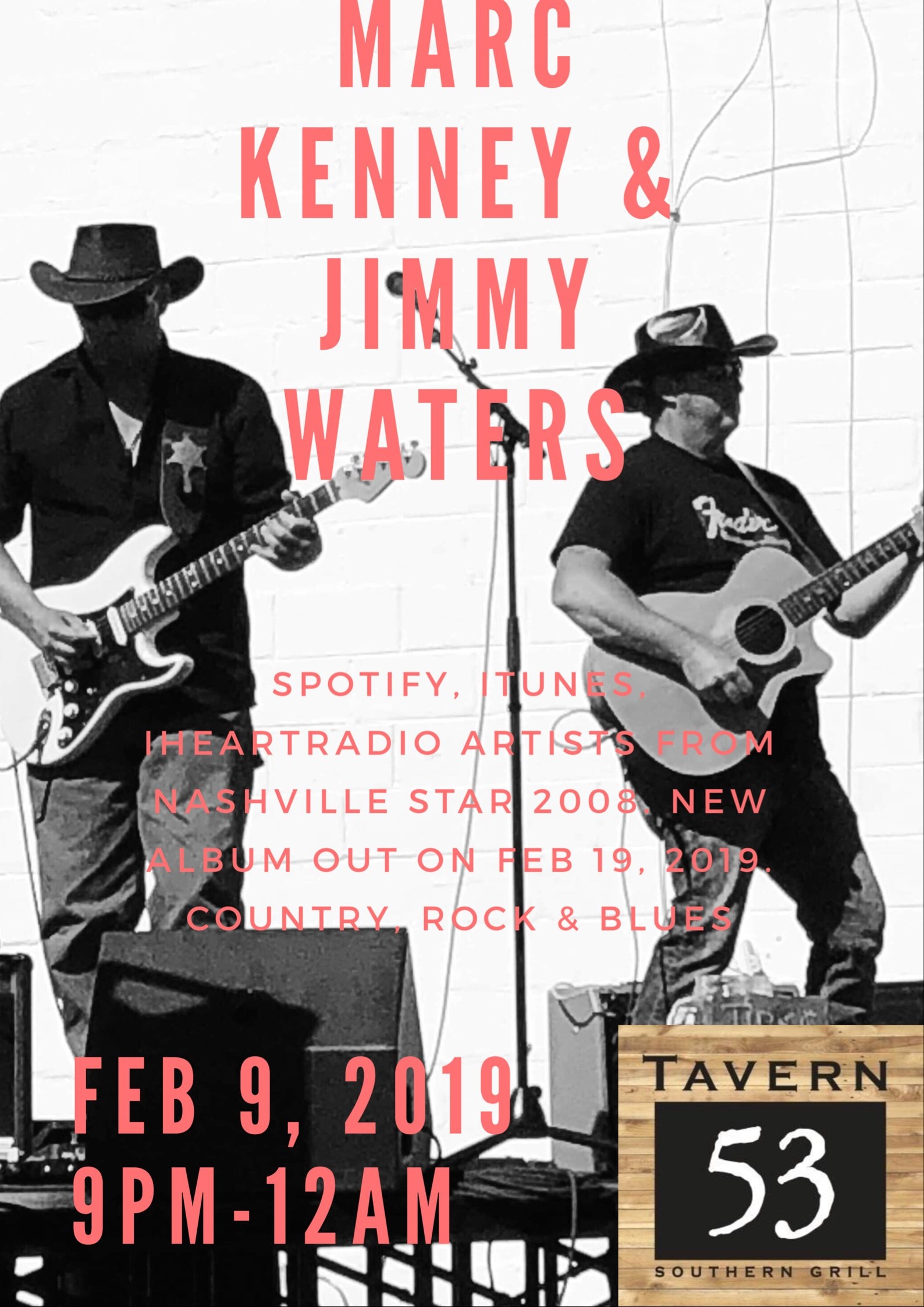Marc Kenney and Jimmy Waters performing live at Tavern 53