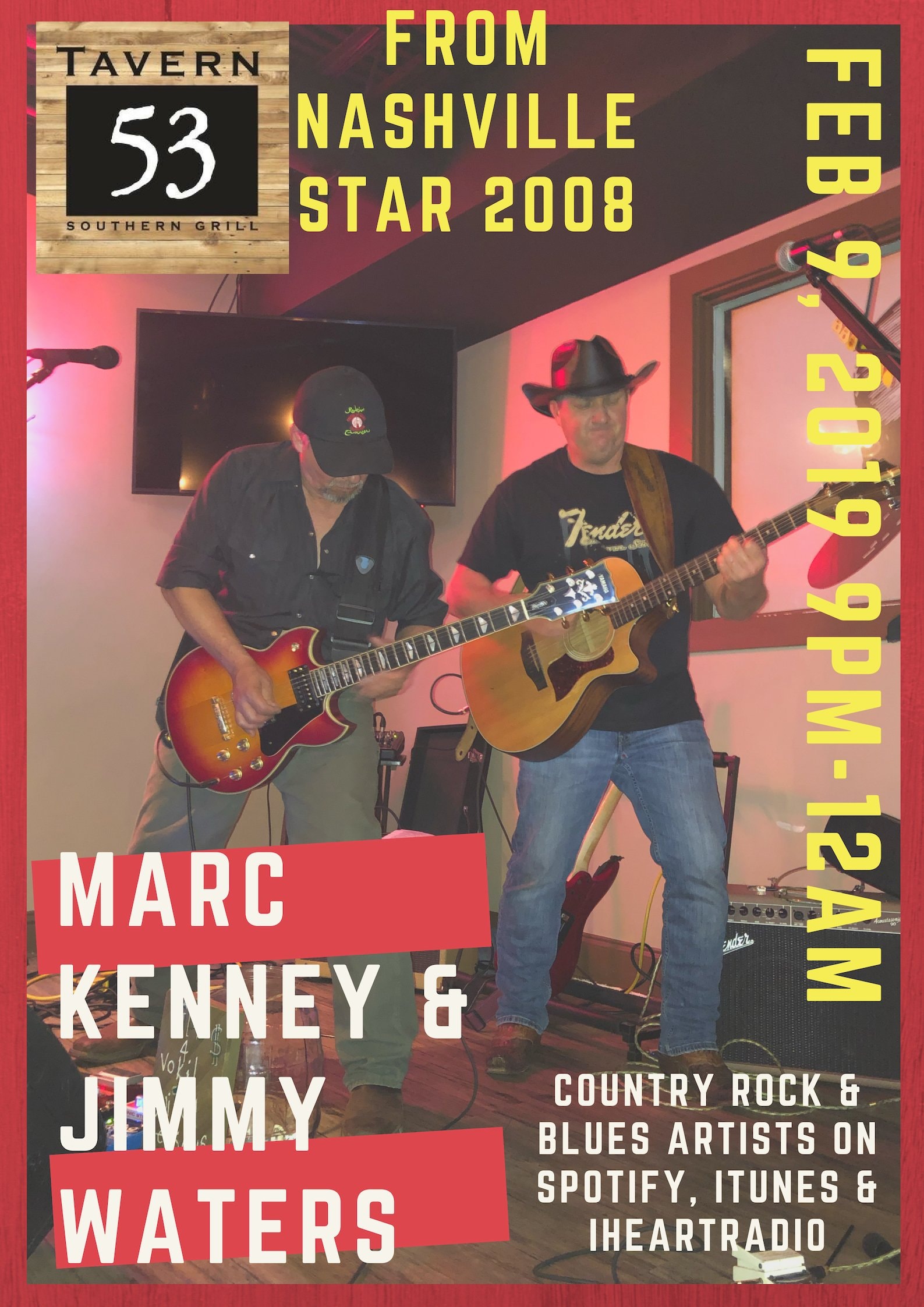 Marc Kenney and Jimmy Waters performing live at Tavern 53