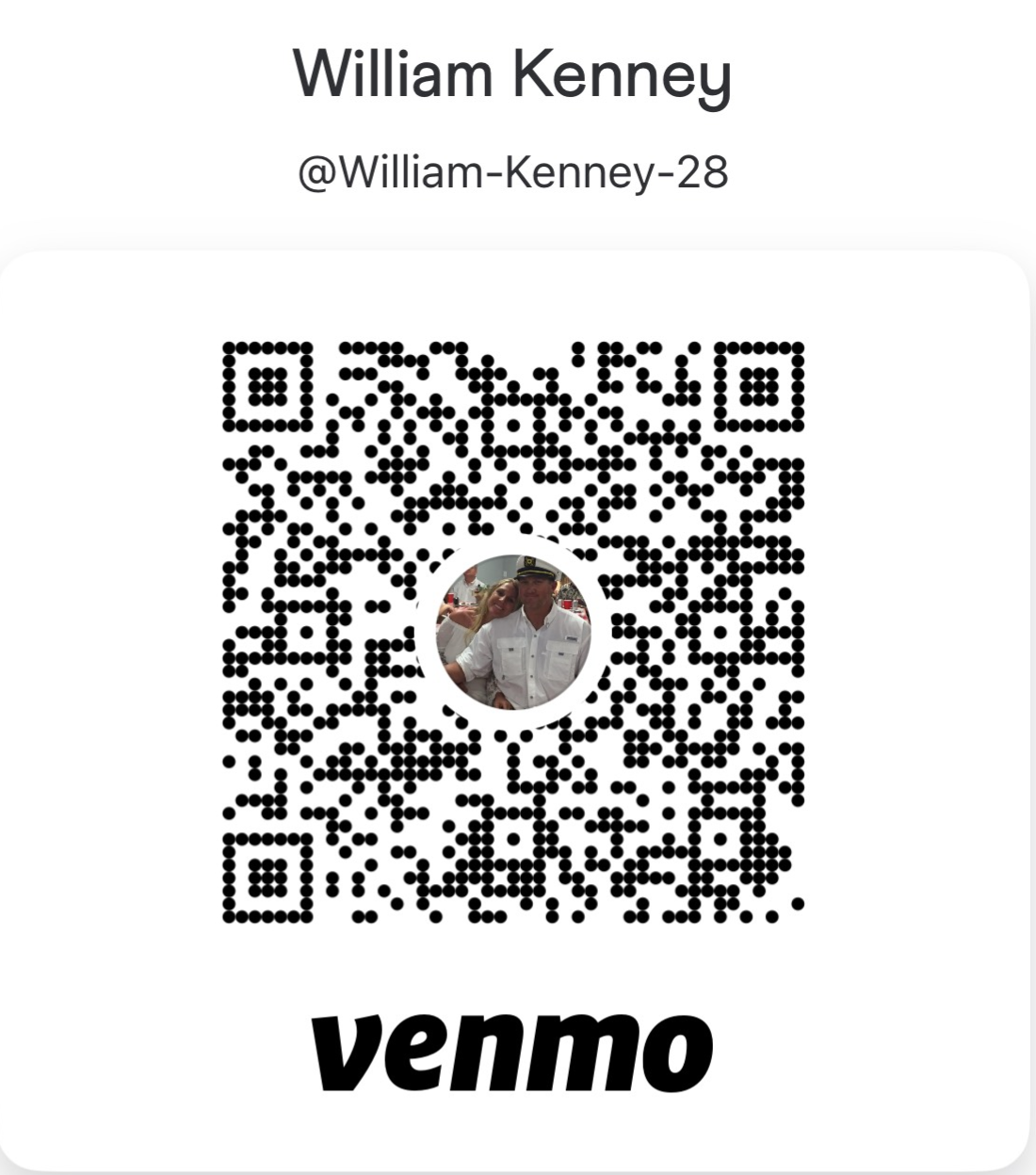 Venmo QR code for William Kenney
